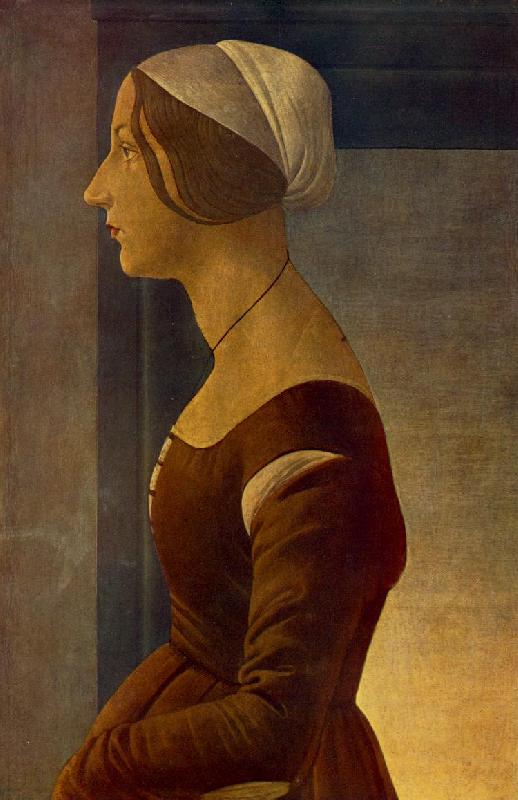 BOTTICELLI, Sandro Portrait of a Young Woman (La bella Simonetta) fs oil painting image
